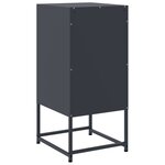 vidaXL Tables de chevet 2 Pièces anthracite 36x39x78 cm acier