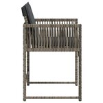 vidaXL Chaises de jardin avec coussins lot de 4 gris résine tressée