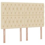 vidaXL Lit de Rangement Crème 140 x 190 cm Cuir synthétique