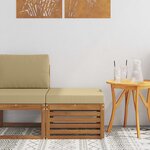 vidaXL Pouf d'Extérieur Bois d'Acacia Massif Naturel