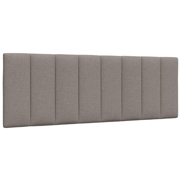 vidaXL Coussin de tête de lit taupe 140 cm tissu