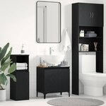 vidaXL Armoire d'évier Chêne noir 58 x 33 x 60 cm Bois d'ingénierie