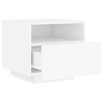 vidaXL Armoires de chevet avec lumières LED 2 Pièces blanc 40x39x37 cm