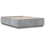 vidaXL Cadre de lit sans matelas gris béton 135x190 cm