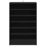 vidaXL Armoire à chaussures Noir 60x35x92 cm Bois d’ingénierie