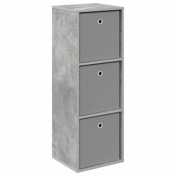 vidaXL Buffet avec tiroir Gris béton 35 x 32 x 99 5 cm