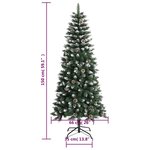 Vidaxl sapin de noël artificiel avec support vert 150 cm pvc