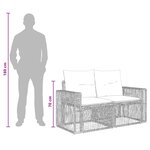 vidaXL Ensemble de canapé de jardin 5 Pièces Gris et Gris foncé polyrotin