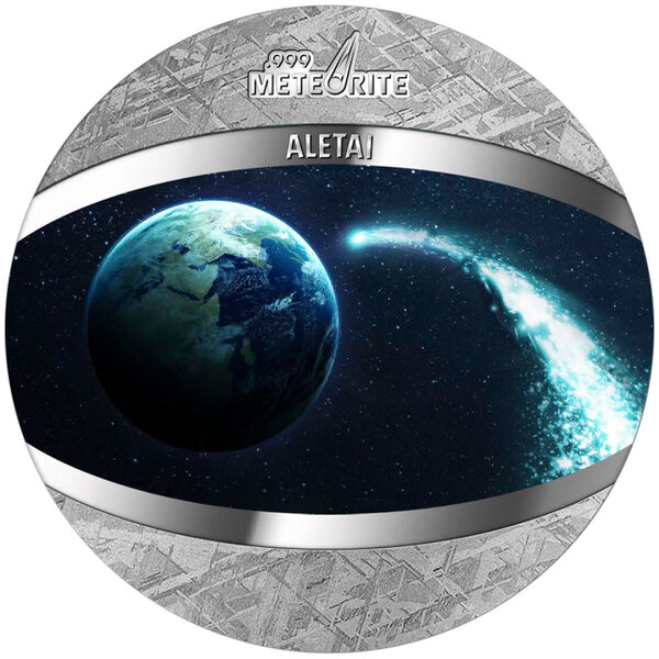 Pièce de monnaie en Meteorite 1 Dollar g 31.1 (1 oz) Millésime 2022 Meteorite Coin ALETAI