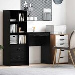 vidaXL Bureau Chêne noir 60 x 40 x 76 cm Bois d'ingénierie