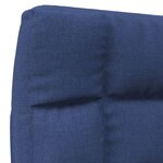 vidaXL Chaise pliable de sol Bleu Tissu