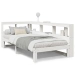 vidaXL Lit bibliothèque sans matelas blanc 75x190cm bois de pin massif