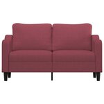 vidaXL Canapé à 2 places Rouge bordeaux 140 cm Tissu