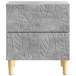 vidaXL Table de chevet Gris béton 43 x 34 5 x 48 cm Bois d'ingénierie