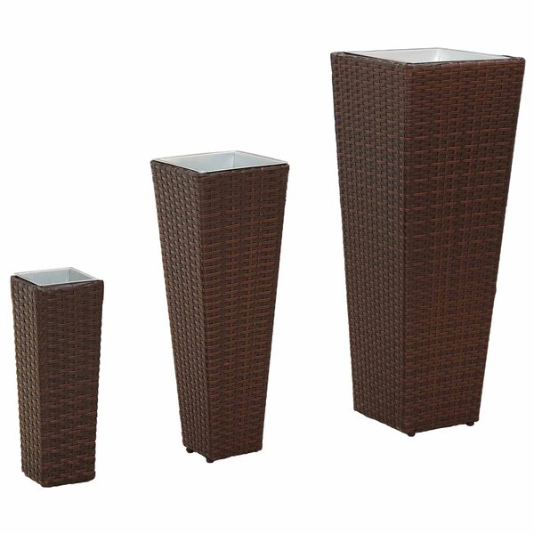vidaXL Ensemble d'extérieur 3 pc 30 x 30 x 80 cm Métал