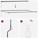 vidaXL Auvent rétractable automatique Rayé Rouge et Blanc 600 x 300 cm