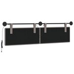 vidaXL Tête de lit suspendue Avec lumière LED Taupe Tissu