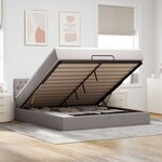 VidaXL Cadre de lit ottoman avec matelas taupe 160x200 cm tissu