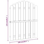 vidaXL Portail de jardin Bois de pin imprégné 100x125 cm