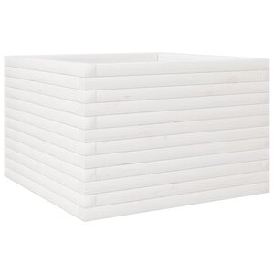 vidaXL Jardinière blanc 70x70x45 5 cm bois de pin massif