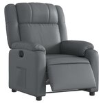 vidaXL Fauteuil inclinable électrique Gris Similicuir