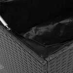 vidaXL Boîte de rangement de jardin noir 220x50x58 cm résine tressée