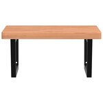 vidaXL Étagère de vasque murale acier et bois massif de hêtre