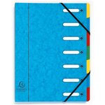 Trieur Harmonika® À Fenêtres Avec Élastiques Véritable Carte Lustrée 7 Compartiments - Couleurs Assorties - X 8 - Exacompta