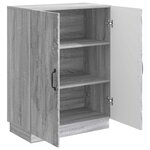vidaXL Buffet Sonoma gris 66 x 34 5 x 87 cm Bois d'ingénierie