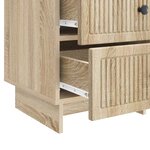 vidaXL Cabinet de chevet avec tiroir Chêne Sonoma 43 x 41 x 66 5 cm
