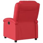 vidaXL Fauteuil inclinable électrique Rouge Similicuir