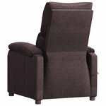 vidaXL Fauteuil de massage Marron foncé Tissu