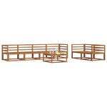 vidaXL Ensemble de canapés d'extérieur 7 Pièces Naturel
