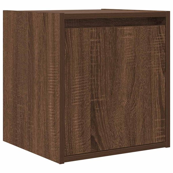vidaXL Table de chevet murale chêne marron 38x34x40 cm