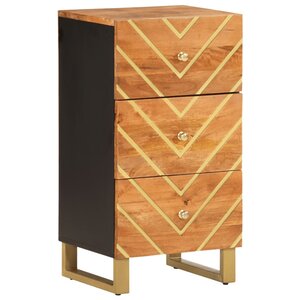 vidaXL Armoire latérale marron et noir 40x33 5x75 cm bois de manguier