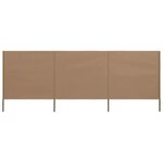 vidaXL Paravent 3 panneaux Tissu 400 x 120 cm Taupe