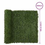 vidaXL Clôture Artificielle Vert clair 1 x 6 m PVC et Acier