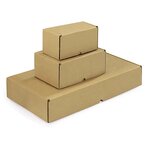 Boîte carton brune avec fermeture latérale 19x19x5 cm (lot de 20)