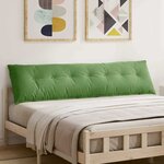 vidaXL Coussin de Dos Vert clair 200 x 50 cm Tissu en velours côtelé