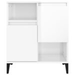 vidaXL Buffet Blanc brillant 60x35x70 cm Bois d'ingénierie