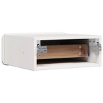 vidaXL Table de chevet Blanc 39 x 34 x 16 5 cm Bois massif en pin