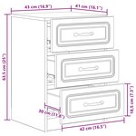 vidaXL Cabinet de chevet avec tiroir Chêne Sonoma 43 x 41 x 63 5 cm