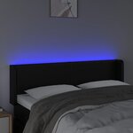 vidaXL Tête de lit à LED Noir 147x16x78/88 cm Similicuir