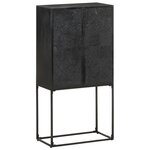 vidaXL Buffet Noir 60x30x120 cm Bois massif d'acacia et de manguier