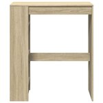 vidaXL Table de bar avec étagères chêne sonoma bois d'ingénierie