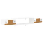 vidaXL Meuble TV mural Montage mural Blanc 140 x 28 x 21 cm