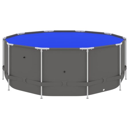 Vidaxl piscine avec cadre en acier 367x122 cm anthracite