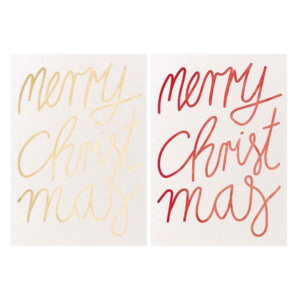 Lot de 2 cartes postales merry christmas