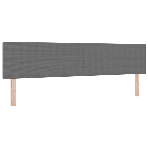 Tête de lit vidaXL Design simple Gris clair 200 cm Tissu en velours côtelé