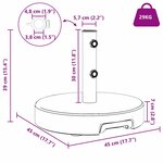 vidaXL Base de parasol avec roulettes avec poignée Granit Noir 29 kg Ronde